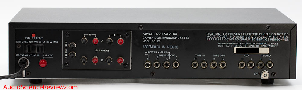 Advent Model 300 Receiver Vintage Back Panel Inputs Audio Review.jpg