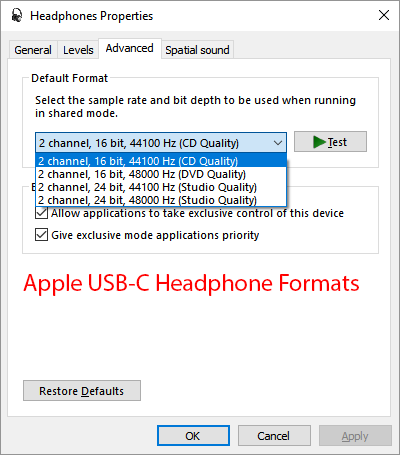 Apple iPhone USB-C Headphone Adapter Audio Formats Supported.png