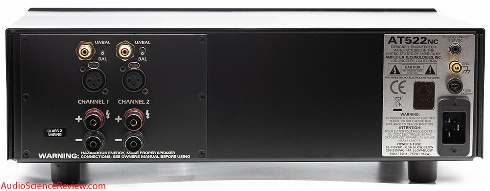 ATI AT522NC Stereo Class D Amplifier Back Panel Connectors Audio Review.jpg