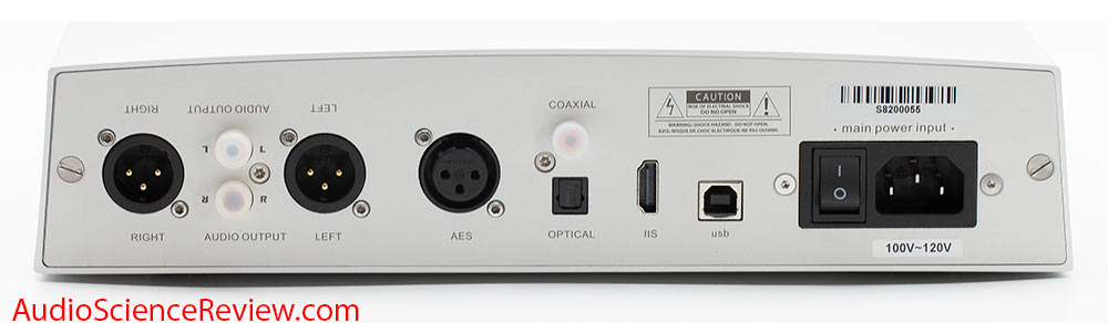 Aune S8 Balanced USB DAC Back Panel Connectors Inputs Audio Review.jpg