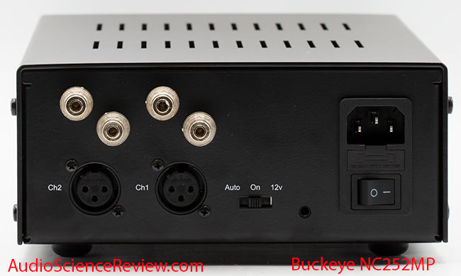 Buckeye NC252MP Hypex Class D stereo amplifier balanced back panel review.jpg