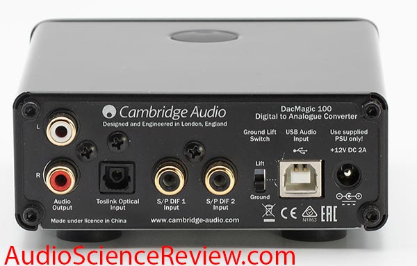 Cambridge DacMagic 100 USB DAC Back Panel Inputs Audio Review.jpg