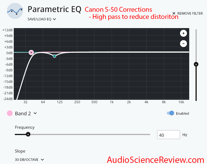 Canon S-50 wide dispersion speaker Filter Correction Roon.png