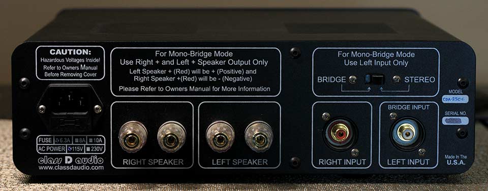 Class D Audio CDA-250C Amplifier Back Panel Audio Review.jpg