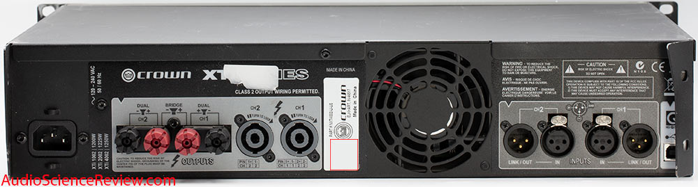 Crown XTi 4002 Stereo Professional Pro Amplifier back panel XLR Balanced Speakon Review.jpg