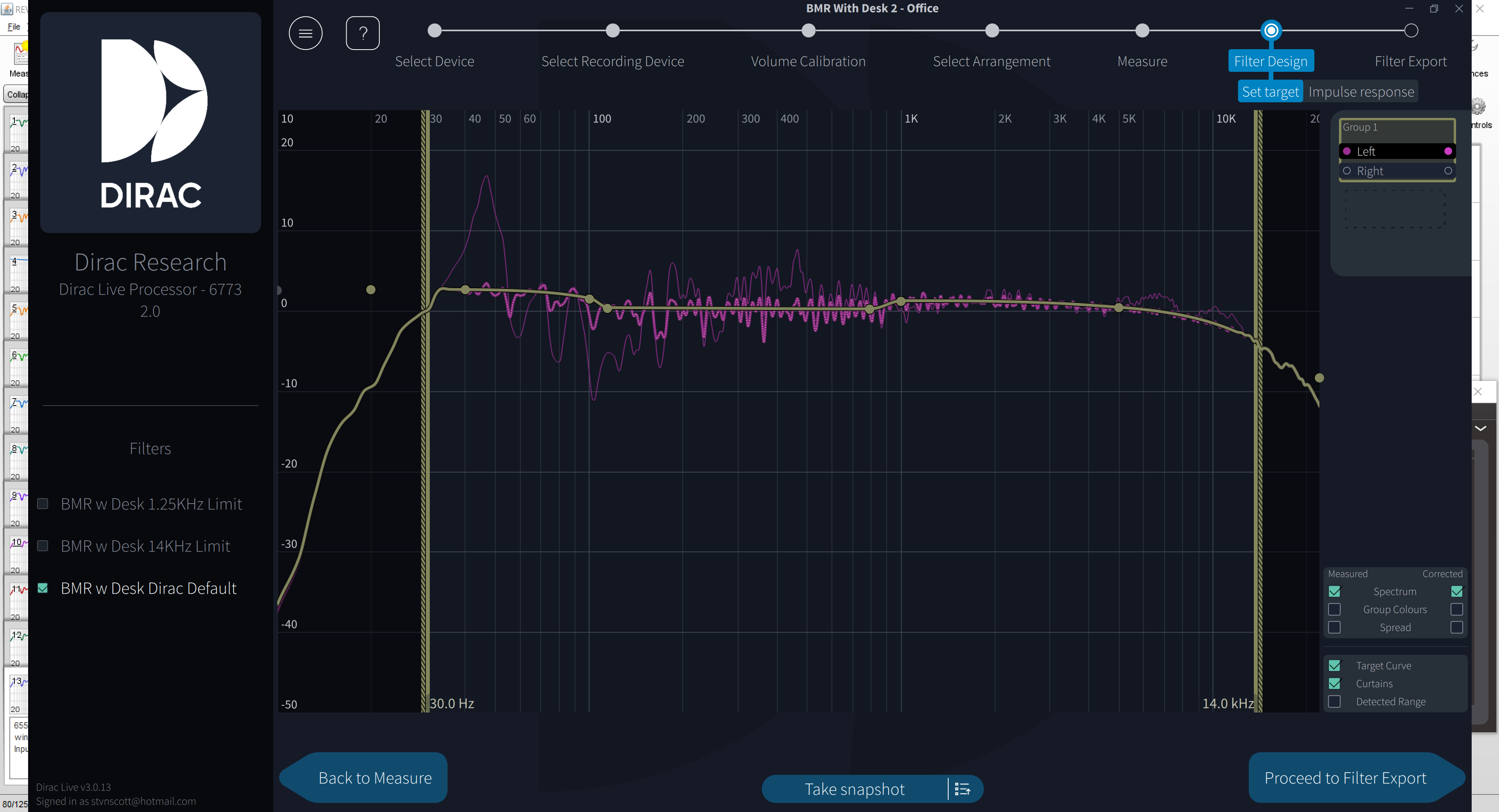 Dirac Settings.png