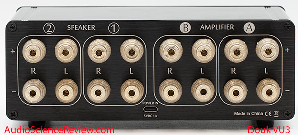 Douk VU3 Amplifier VU meter switch box switcher back panel review.jpg