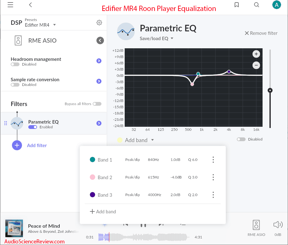 Edifier MR4 Equalization EQ Studio Monitor Computer Speaker.png