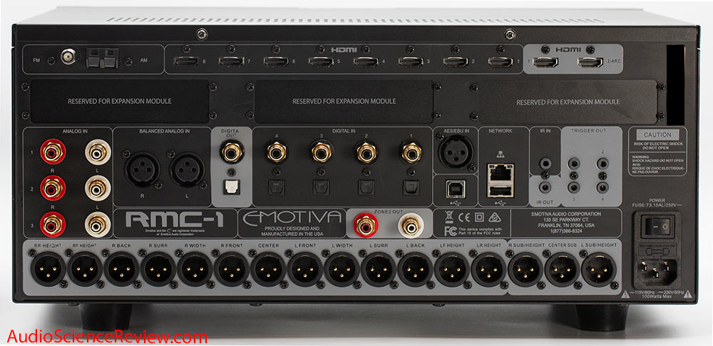 Emotiva RMC-A Home Theater Surround High-end Dolby Atmos Processor Back Panel Connectors Review.jpg