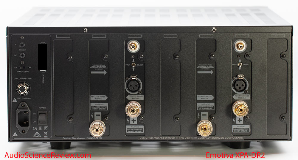 Emotiva XPA-DR2 Review Differential back panel XLR Power Amplifier.jpg