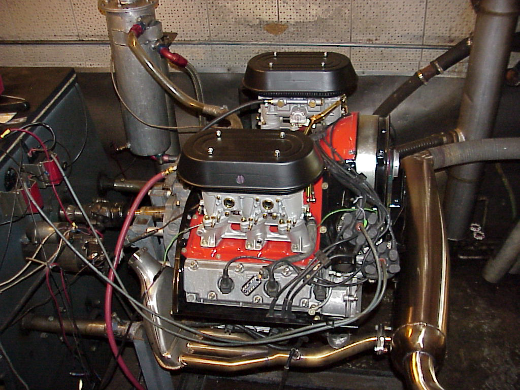 Engine on Dyno - above.JPG