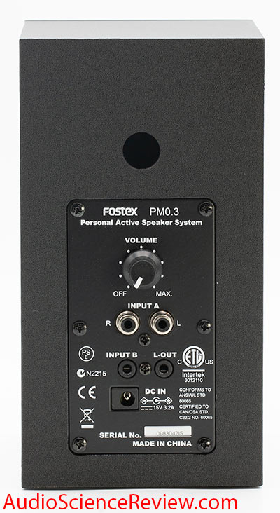 Fostex PM03 Active Speaker Monitor Back Connectors Inputs  Stereo Review.jpg