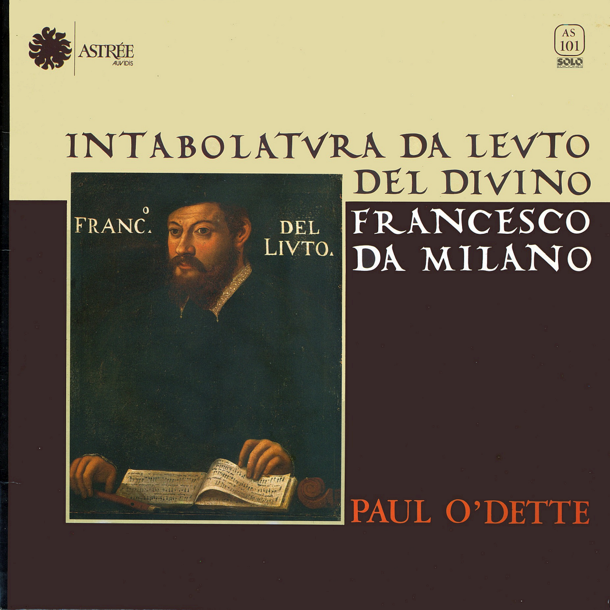 front - Paul O'Dette - Francesco Da Milano - Intabolatura Da Levto.png