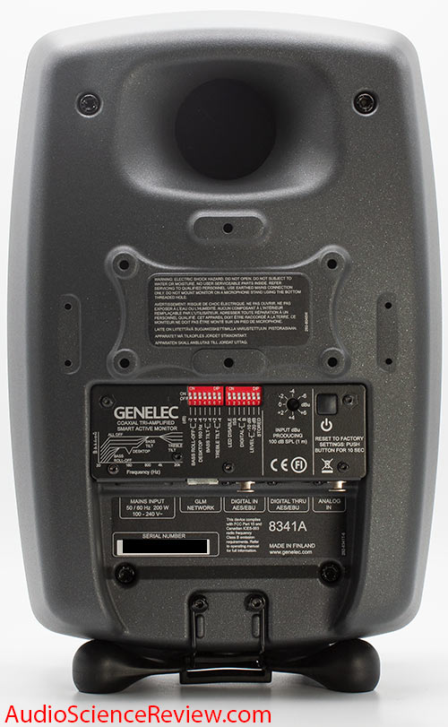 Genelec 8341A SAM™ Studio Monitor Powered Speaker Back Panel Switches Connectors Audio Review.jpg