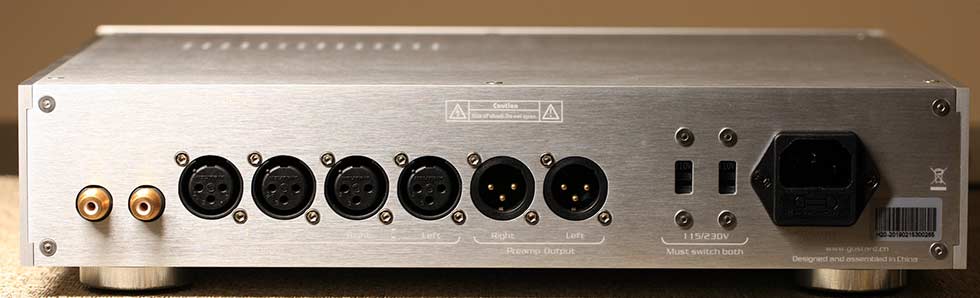 Gustard H20 Balanced Headphone Amplifier Audio Review Back Panel.jpg