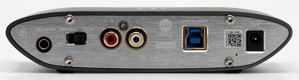 ifi zen DAC and headphone amplifier back panel connectors audio review.jpg