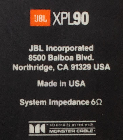 JBL XPL90 two-way bookshelf speaker Back Panel.jpg