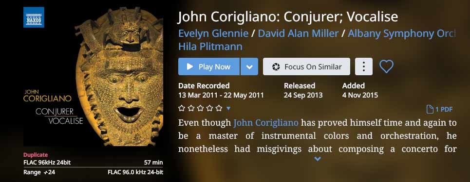 John CORIGLIANO Conjurer  Vocalise Album.jpg