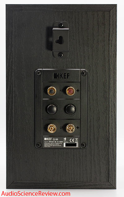 KEF Q100 Bookshelf Speaker Coaxial Driver Back Panel Bi-wire Audio Review.jpg