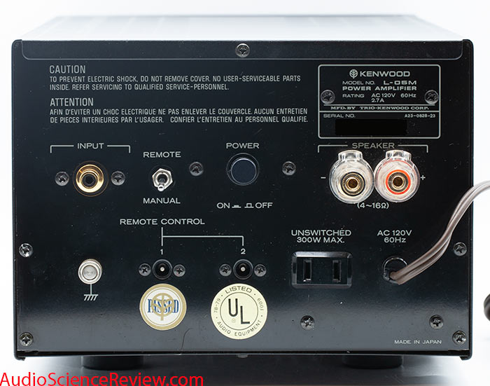 Kenwood L-05M Monoblock Amplifier vintage back panel review.jpg