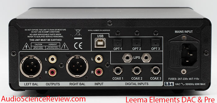 Leema Acoustics Elements Precision DAC balanced preamp back panel USB stereo review.jpg
