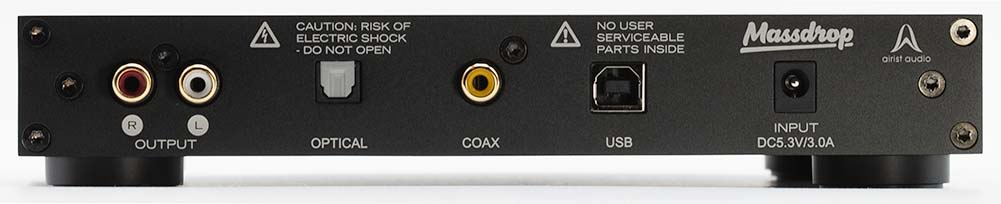 MASSDROP X AIRIST AUDIO R-2R DAC Back Panel Connectors Audio Review.jpg