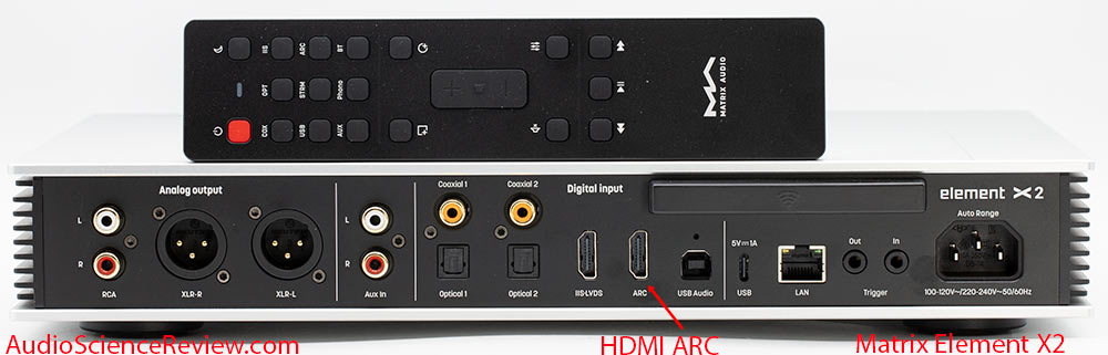 Matrix Element X2 Streamer XLR Stereo DAC Preamplifier Headphone Amplifier back panal remote b...jpg
