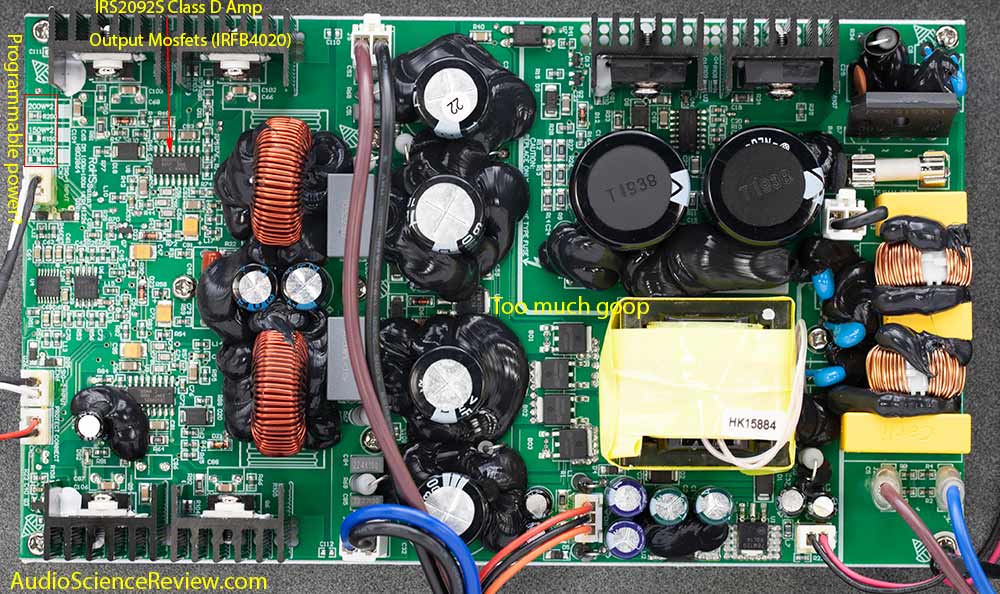 Monoprice 605030 pro amplifier class D teardown Power Supply and Amplifier Module.jpg