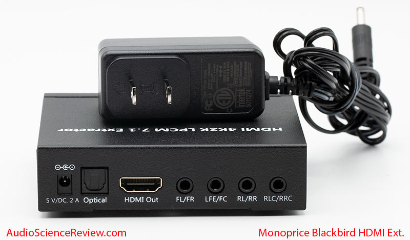Monoprice blackbird 4K audio extractor back panel pass through review.jpg