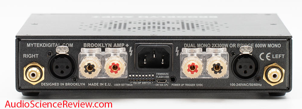 Mytek Amp+ Review Back Panel class D Balanced Amplifier.jpg