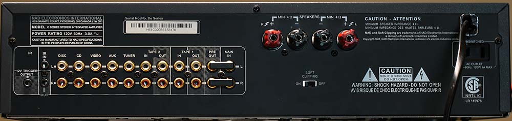 NAD C 320BEE Integrated Amplifier Back Panel Audio Review.jpg