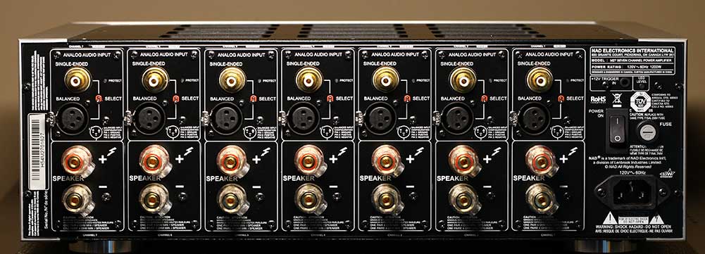 NAD M27 Seven-Channel Amplifier Back Panel Audio Review.jpg