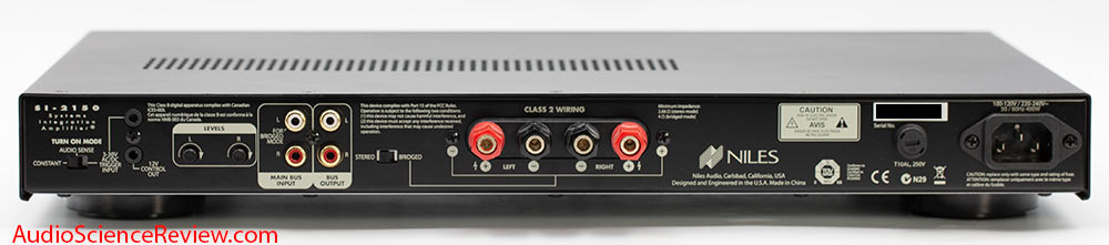 Niles SI-2150 Amplifier Custom Install Stereo Back Panel Inputs Audio Review.jpg