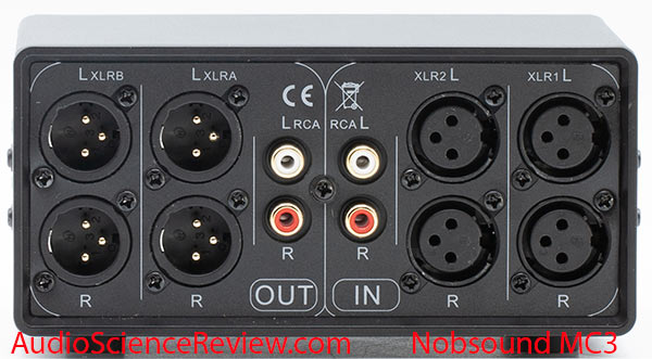 Nobsound Little Bear MC3 RCA Switch back panel XLR review.jpg