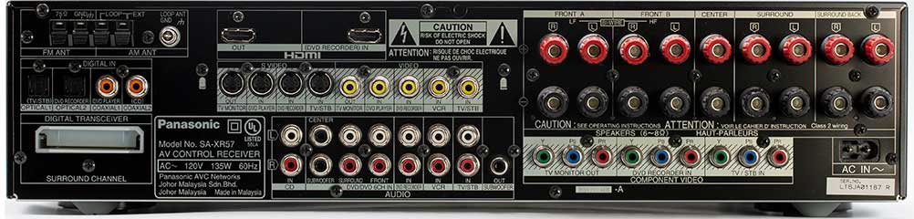 Panasonic SA-XR57 Receiver Back Panel Audio Reviews.jpg