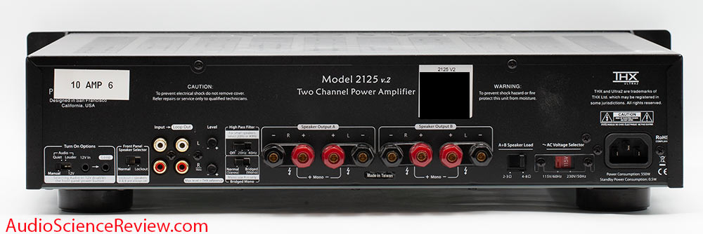 Parasound 2125 V.2 Power Amplifier back panel Review.jpg