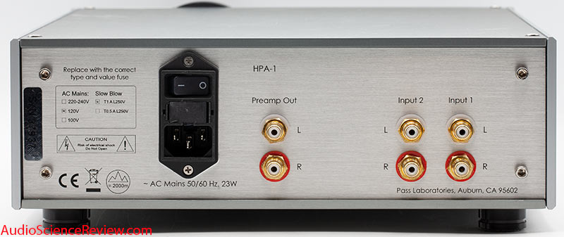 Pass Labs HPA-1 Headphone Amplifier back panel high-end Review.jpg