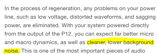 PS Audio PowerPlant 12 P12 Advertising Lower Noise AC regnerator.png