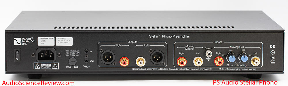 PS Audio Stellar Review MC MM Phono back rear panel Preamplifier.jpg