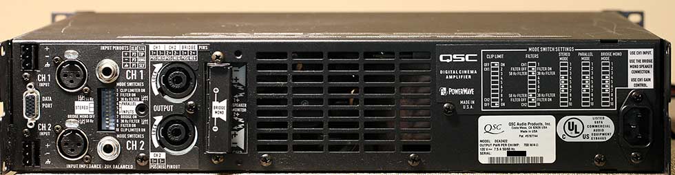 QSC DCA2422 Digital Cinema Amplifier Back Panel Audio Review.jpg