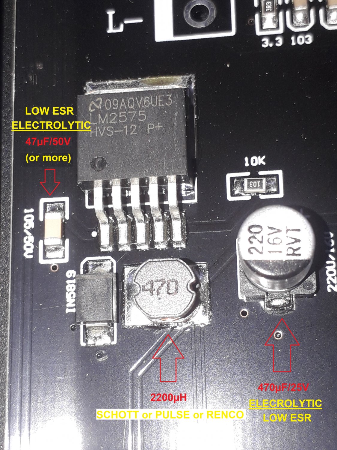 Régulateur LM2575 et ses composants (VDD 12Volts).jpg