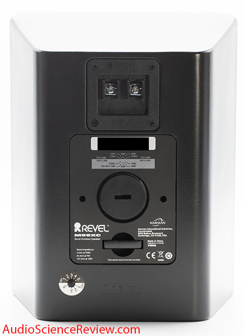 Revel M55XC Wall-mount outdoor speaker back panel terminals Review.jpg