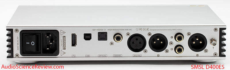 SMSL D400ES Stereo USB DAC XLR Balanced Back Panel Bluetooth Review.jpg