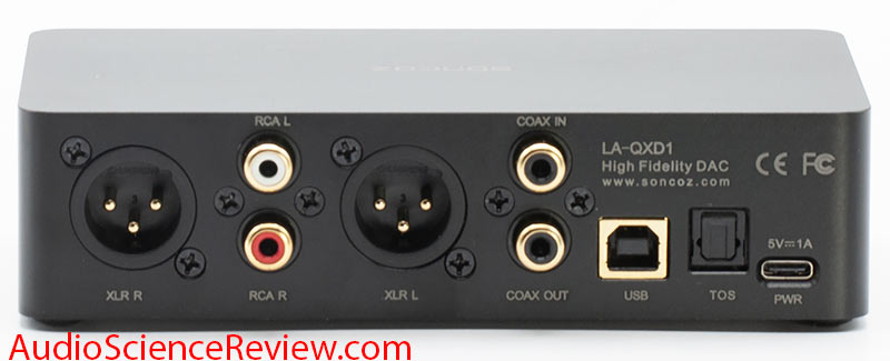 SONCOZ LA-QXD1 USB DAC Back Panel Inputs and Outputs Audio Review.jpg