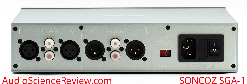 Soncoz SGA1 Review back panel Balanced Headphone Amplifier.jpg