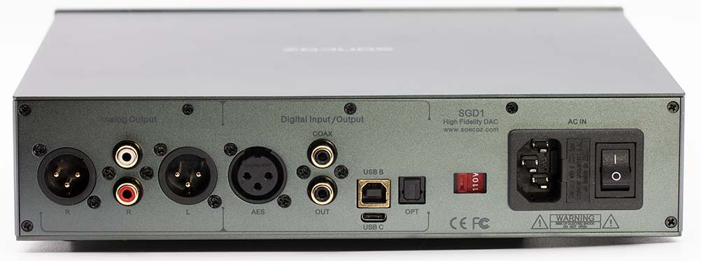 Soncoz USB DAC SGD1 Back Panel Connectors Review.jpg