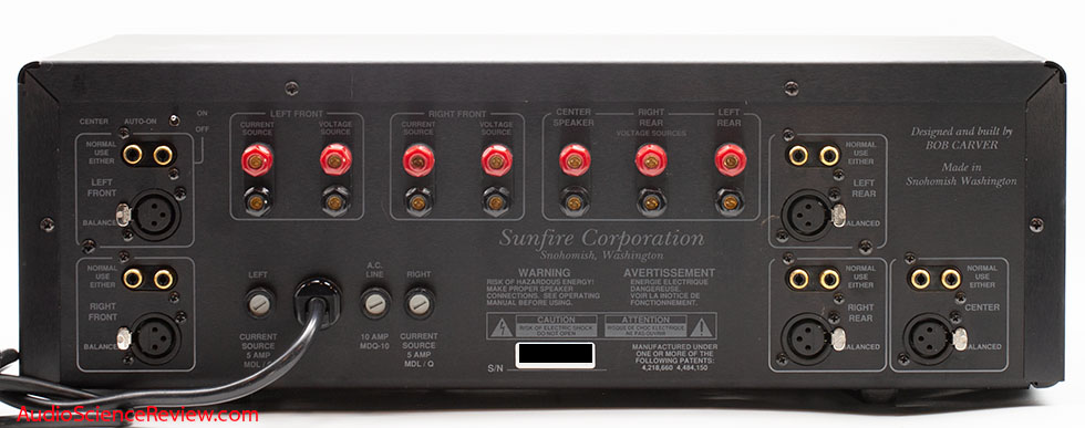 Sunfire Cinema Grand Review Back Panel Bob Carver Five Channel Power Amplifier Home Theater.jpg