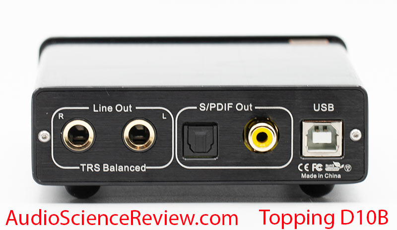 Topping D10 Balanced Review back panel Stereo USB DAC.jpg