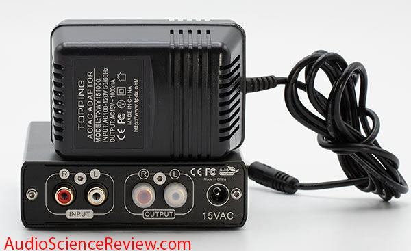 Topping L30 Headphone Amplifier Back panel RC Inputs Output AC Transformer Adapter Audio Review.jpg