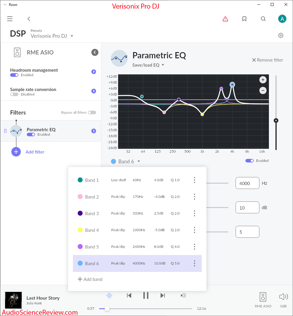 Verisonix Pro DJ THD equalization eq parametric Hybrid Electrostatic headphone.png